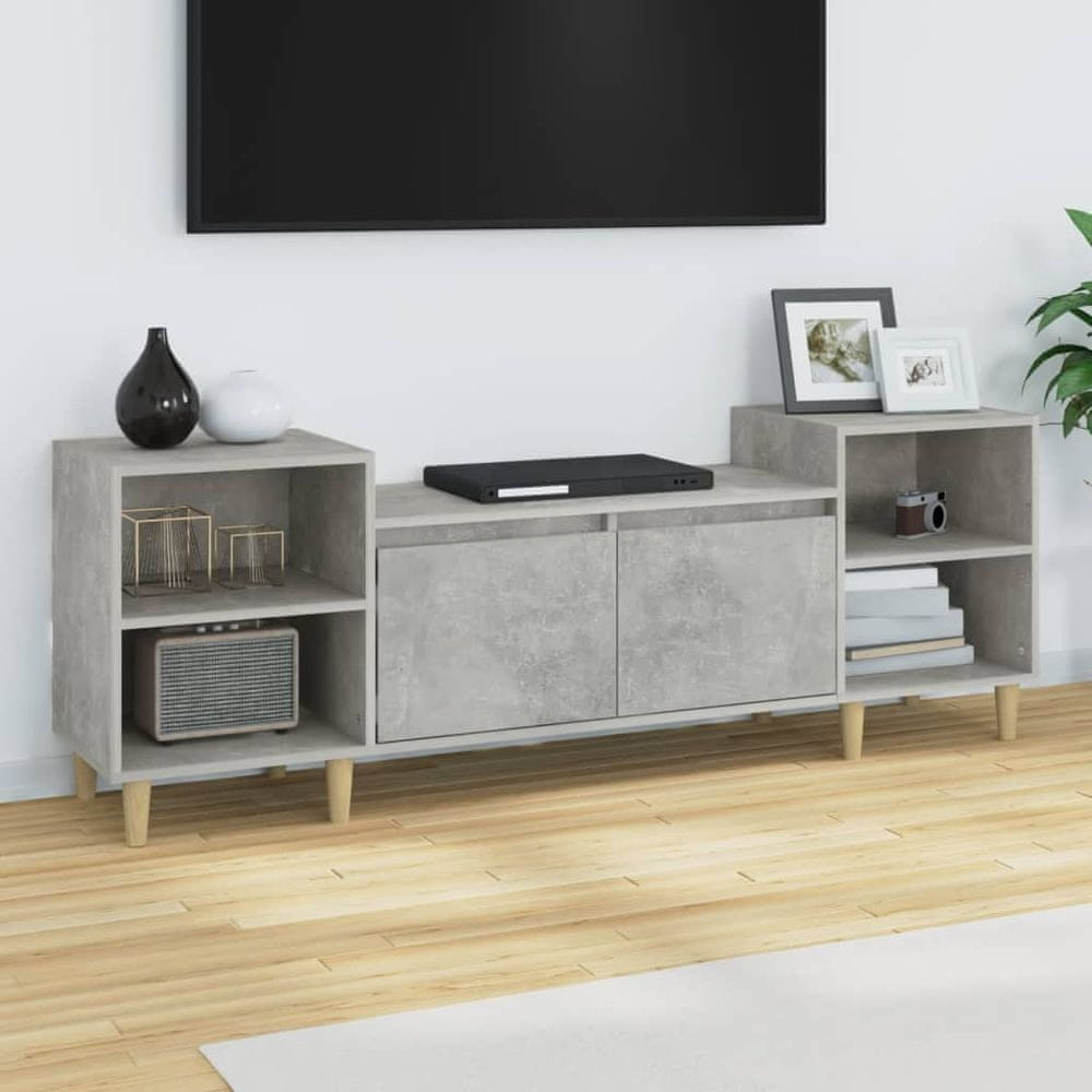 Vidaxl TV skrinka betónová sivá 160x35x55 cm spracované drevo